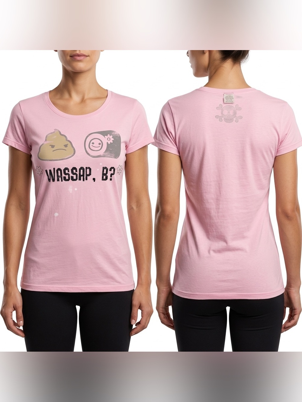 Vintage Y2K Bobby Jack "Wassap, B?" Pink Graphic sushi T-Shirt